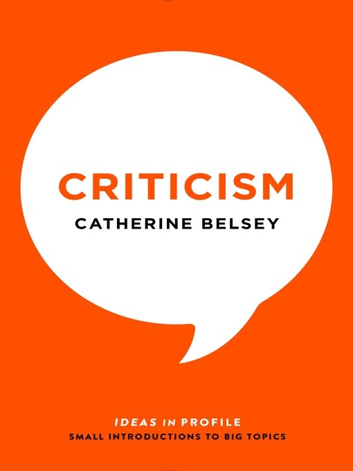 Title details for Criticism by Catherine Belsey - Available